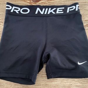 black Nike Pro shorts